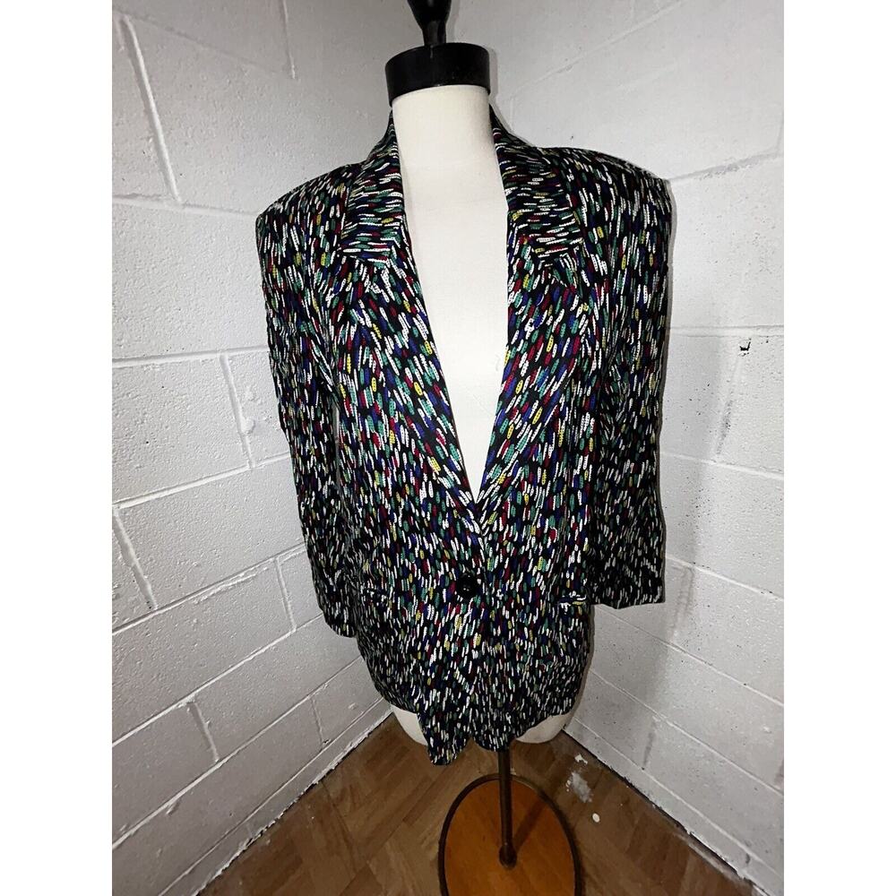 Vintage Lee Winter 80s 90s Blazer Jacket Size Small Retro Shoulder Pads E4‎